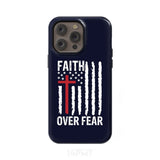 Patriotic Christian phone cases: Faith over fear American flag case iPhone 14 Pro Max / Tough