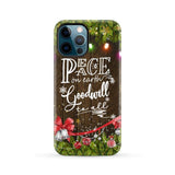 Peace on earth goodwill to all Christmas phone case iPhone 12 Pro Max / Tough