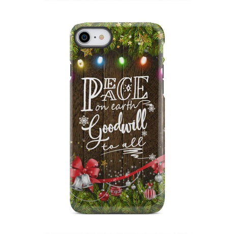 Peace on earth goodwill to all Christmas phone case iPhone 8 / Tough