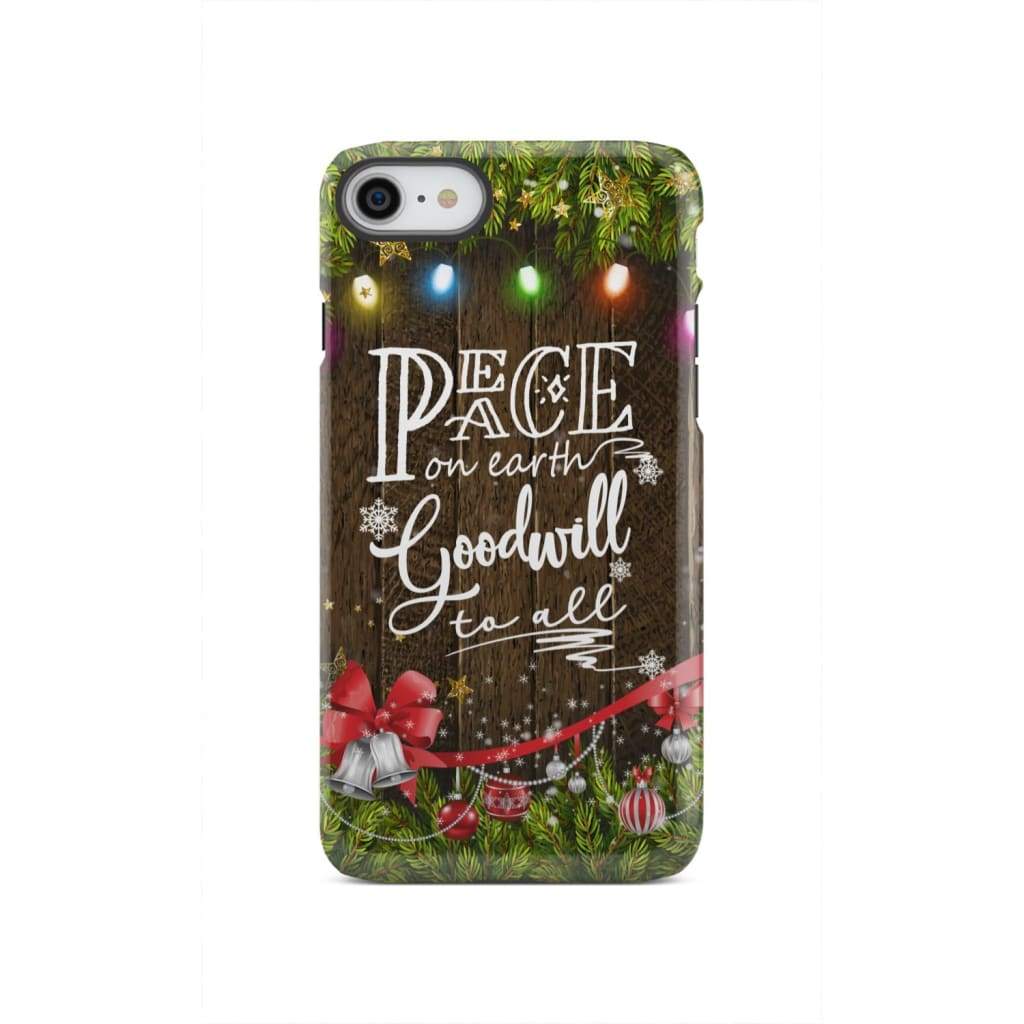 Peace on earth goodwill to all Christmas phone case iPhone SE 2020 / Tough