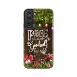 Peace on earth goodwill to all Christmas phone case Samsung Galaxy S22 Plus / Tough