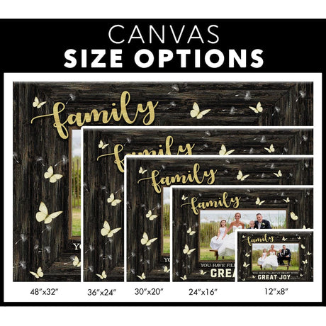 Customizable Christian wall art with "You Have Filled My Heart With Great Joy" and custom photo, great for religious gifts.