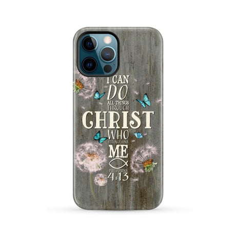 Philippians 4:13 I can do all things through Christ Bible verse phone case iPhone 12 Pro Max / Tough