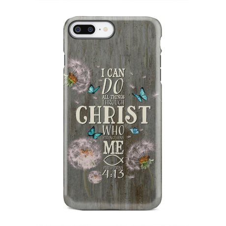 Philippians 4:13 I can do all things through Christ Bible verse phone case iPhone 8 Plus / Tough