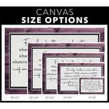 Philippians 4:8 wall art Whatever is true whatever is noble canvas size options