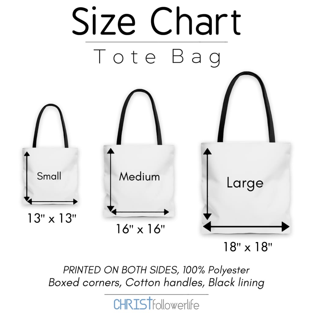 tote bag size guide