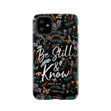 Psalm 46:10 Be still and know Wildflowers butterflies Christian phone case iPhone 11 / Tough