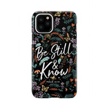 Psalm 46:10 Be still and know Wildflowers butterflies Christian phone case iPhone 11 Pro / Tough