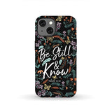 Psalm 46:10 Be still and know Wildflowers butterflies Christian phone case iPhone 13 / Tough