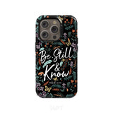 Psalm 46:10 Be still and know Wildflowers butterflies Christian phone case iPhone 14 Pro / Tough