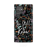 Psalm 46:10 Be still and know Wildflowers butterflies Christian phone case Samsung Galaxy S22 Ultra / Tough