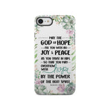 Romans 15:13 May the God of hope fill you with all joy and peace phone case iPhone SE 2020 / Tough