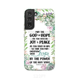 Romans 15:13 May the God of hope fill you with all joy and peace phone case Samsung Galaxy S22 Plus / Tough