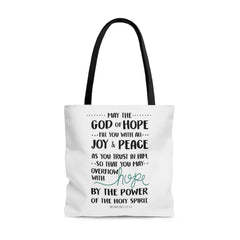 May His Peace Fill Your Heart. - Christian Tote Bag