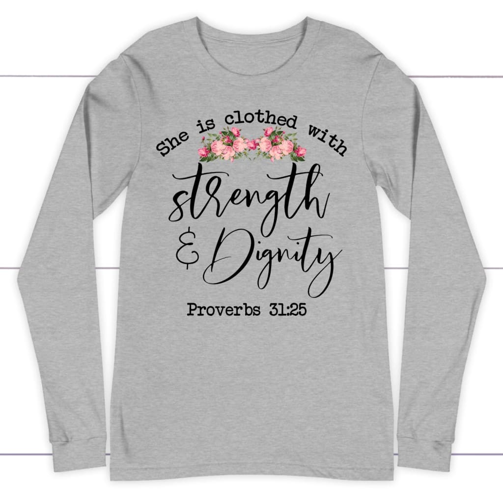 She is clothed with strength and dignity - Proverbs 31:25 - Bible Quotes  Zipper Pouch for Sale by ChristianStore