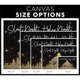 Silent night holy night Jesus born Christmas wall art canvas Christian gifts
