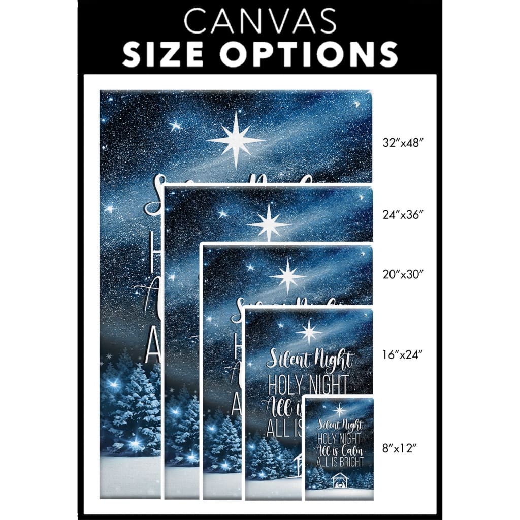 Oh Holy Night the Stars Are Brightly Shining Christmas Wall Art Canvas,  Christmas Gifts - Christ Follower Life