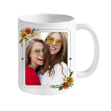 Personalized mug featuring "Sisters in Christ Are Sisters for Life" with custom photo, ideal for Christian gifts.