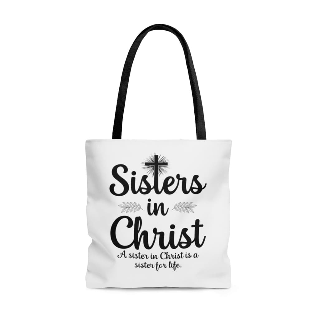 Sisters in Christ tote bag | Christian tote bags 13 x 13