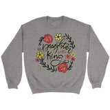 sweatshirt Daughter of the king flowers Sport Grey / S
