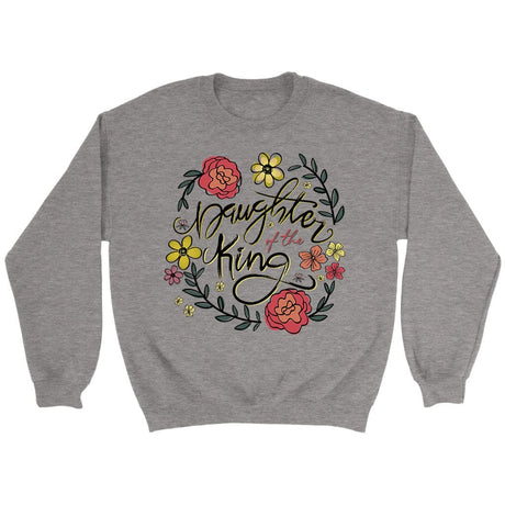 sweatshirt Daughter of the king flowers Sport Grey / S