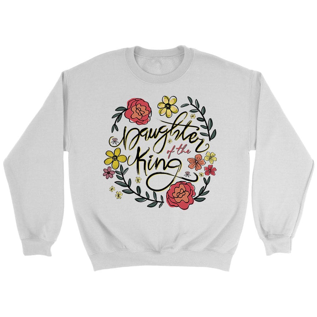 sweatshirt Daughter of the king flowers White / S