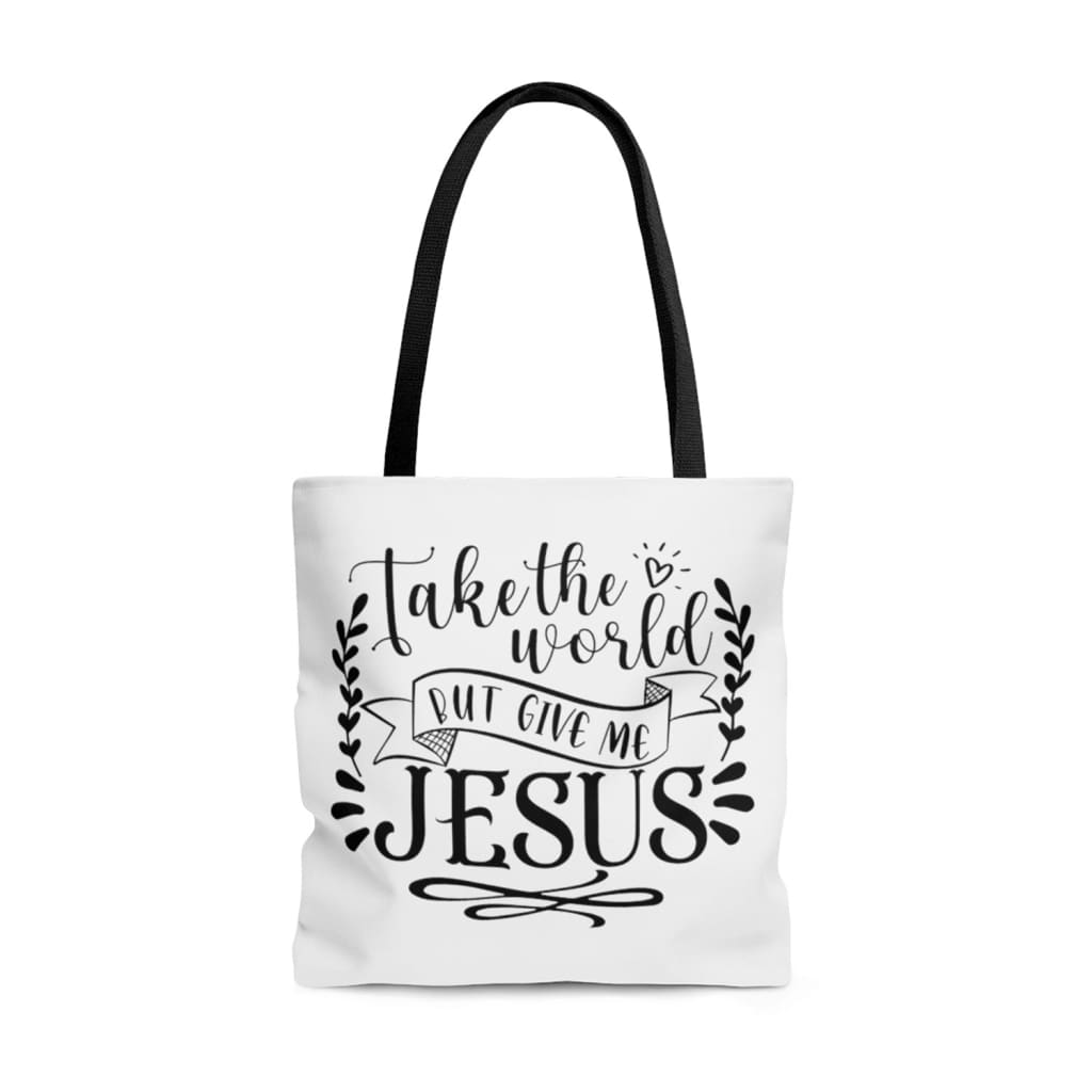 Take the world but give me Jesus tote bag | Christian tote bags 13 x 13