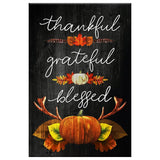 Thankful grateful blessed Christian Thanksgiving wall art canvas