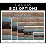 Thankful grateful blessed Christian wall art canvas print