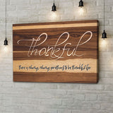 Thankful wall art canvas There is always something to be thankful for canvas Brown / 12 x 8