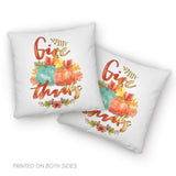 Pumpkin Thanksgiving Give thanks pillow