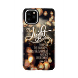 The light shines in darkness John 1:5 Bible verse phone case Christian gifts iPhone 11 Pro / Tough