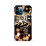 The light shines in darkness John 1:5 Bible verse phone case Christian gifts iPhone 12 Pro Max / Tough