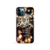 The light shines in darkness John 1:5 Bible verse phone case Christian gifts iPhone 12 Pro / Tough
