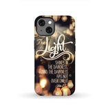 The light shines in darkness John 1:5 Bible verse phone case Christian gifts iPhone 13 / Tough