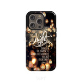 The light shines in darkness John 1:5 Bible verse phone case Christian gifts iPhone 14 Pro / Tough