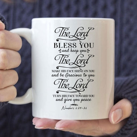 Numbers 6:24-26 NIV Bible Verse mugs, The Lord bless you and keep you mug 11 oz