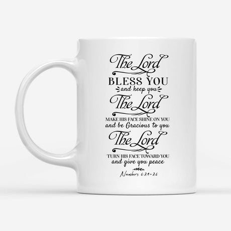 Bible Verse mugs, The Lord bless you and keep you Numbers 6:24-26 NIV mug