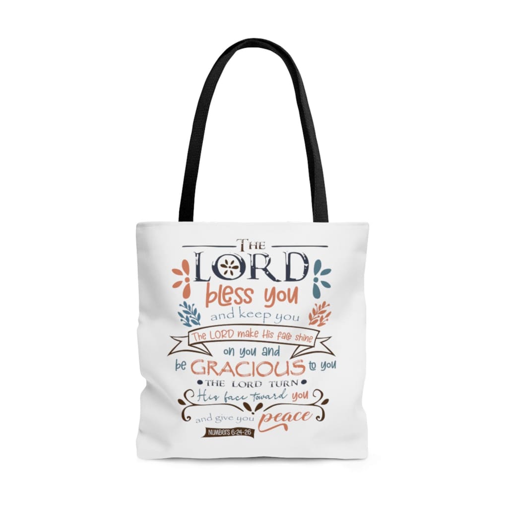 The Lord bless you and keep you Numbers 6:24-26 NIV Scripture tote bag 13 x 13