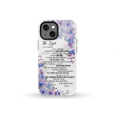 The Lord is my shepherd Psalm 23 phone case Christian cases iPhone 13 Mini / Tough