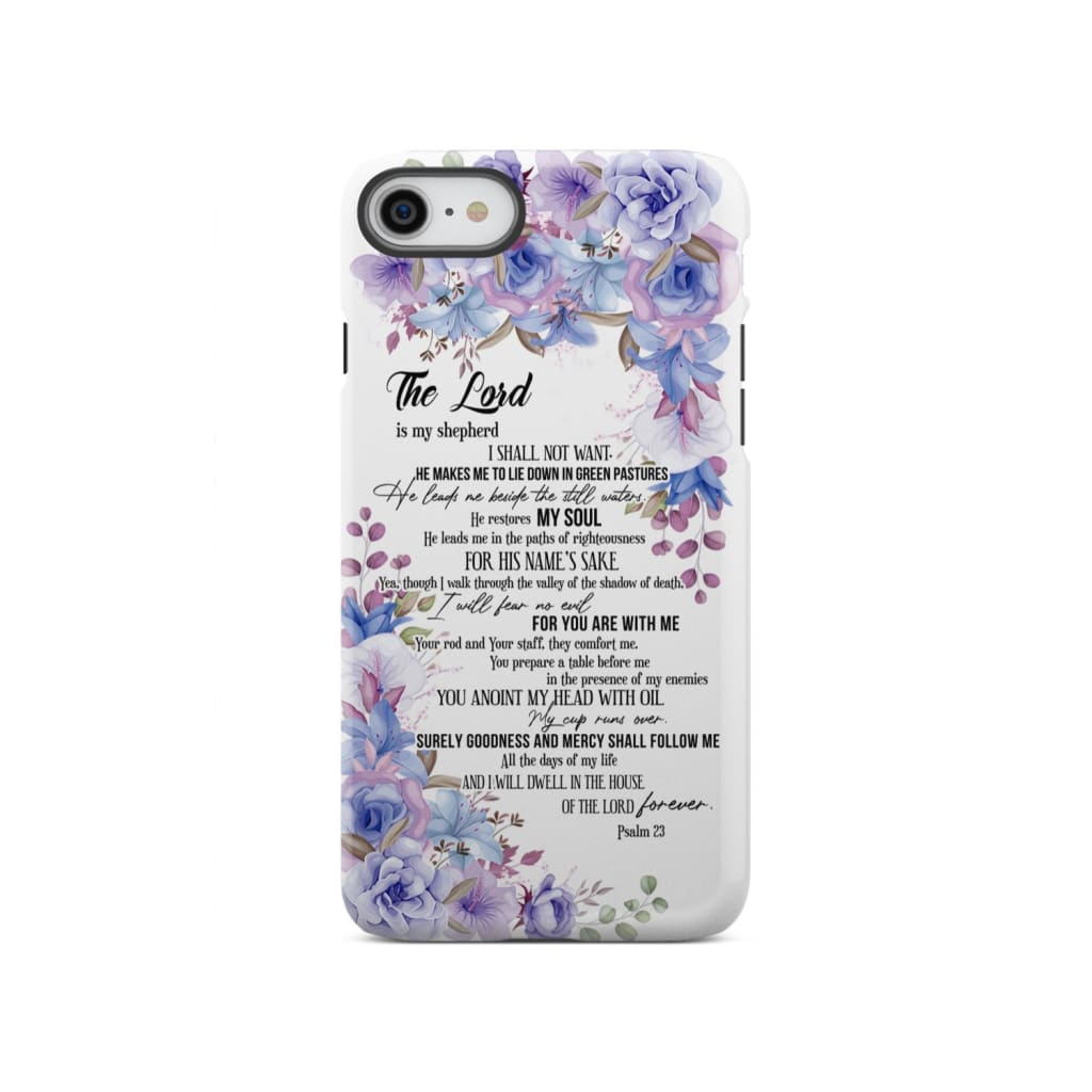 The Lord is my shepherd Psalm 23 phone case Christian cases iPhone SE 2020 / Tough