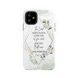 The Lord keeps watch over you as come and go phone case | Bible verse cases iPhone 11 / Tough