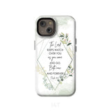 The Lord keeps watch over you as come and go phone case | Bible verse cases iPhone 14 / Tough