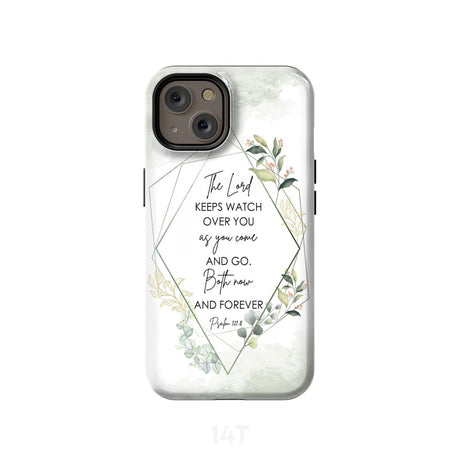 The Lord keeps watch over you as come and go phone case | Bible verse cases iPhone 14 / Tough