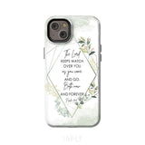 The Lord keeps watch over you as come and go phone case | Bible verse cases iPhone 14 Plus / Tough