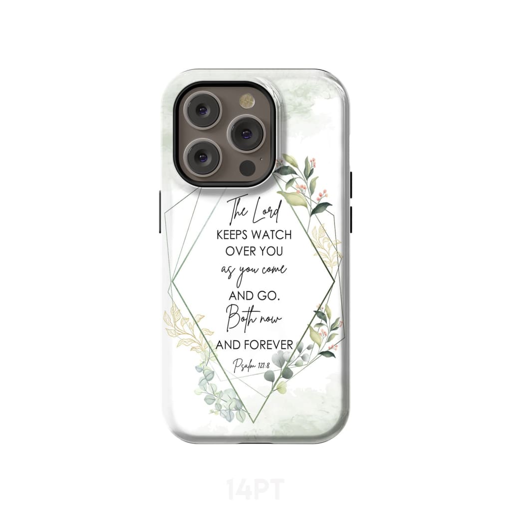 The Lord keeps watch over you as come and go phone case | Bible verse cases iPhone 14 Pro / Tough