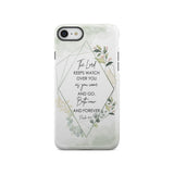 The Lord keeps watch over you as come and go phone case | Bible verse cases iPhone SE 2020 / Tough