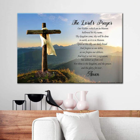 The Lord’s prayer canvas print - Christian wall art canvas