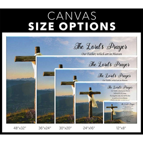 The Lord’s prayer canvas size options