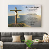Christian wall art featuring The Lord's Prayer, perfect faith-based home decor for believers.